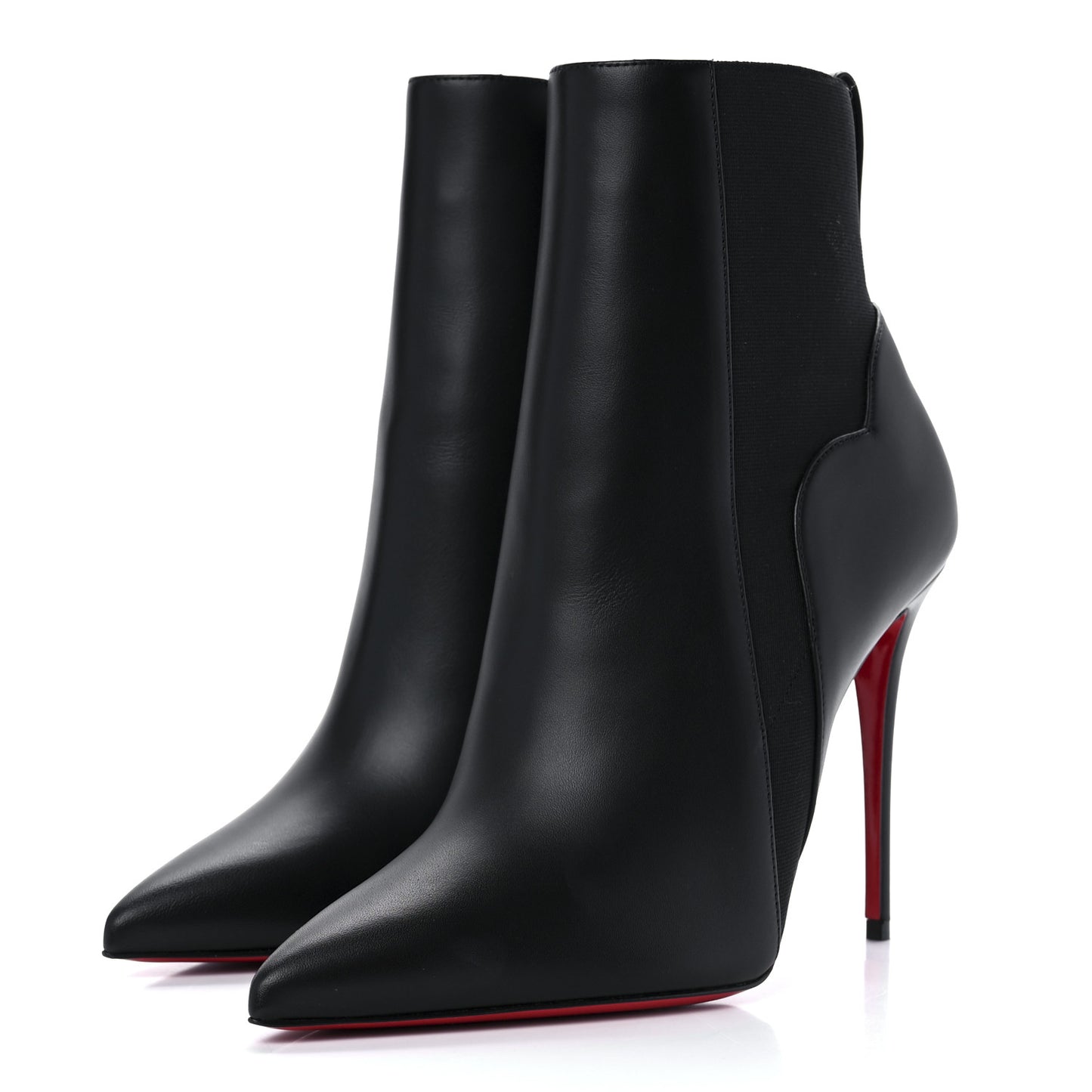 Calfskin Chelsea Chick 100 Stiletto Boots 39 Black