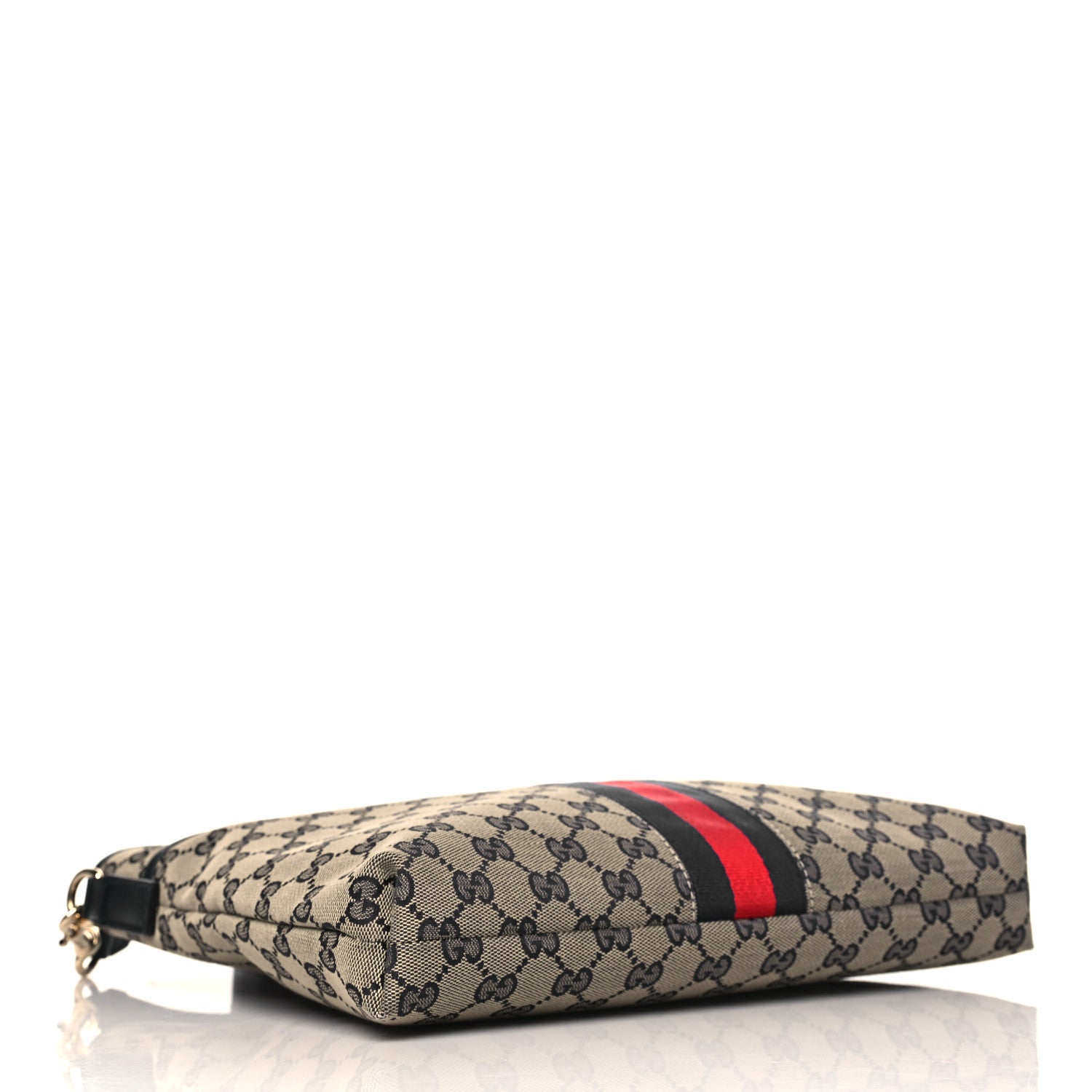 Gucci GG Supreme Monogram Web Flat Messenger Bag Navy 4 of 9