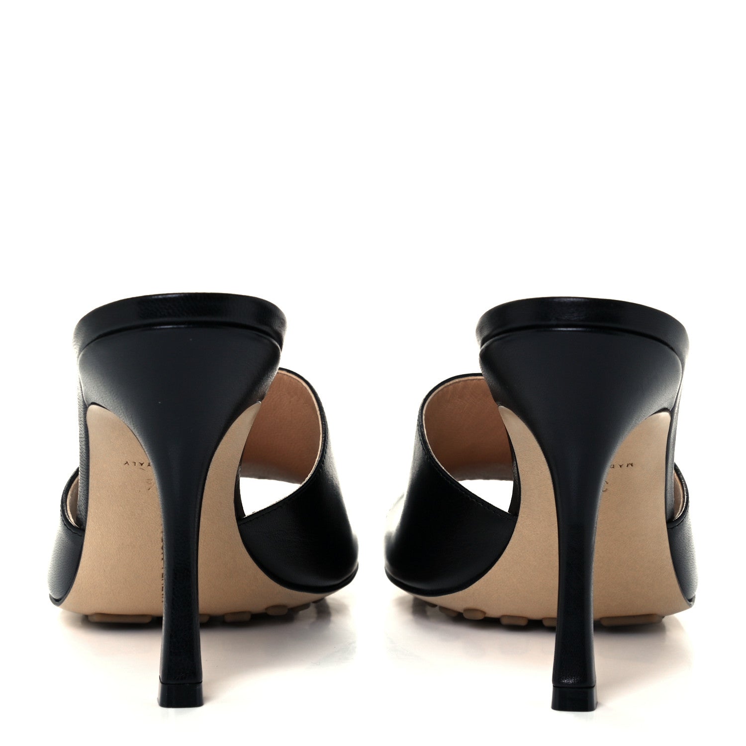 Bottega Veneta Lambskin Stretch Mule Sandals 39.5 Black 7 of 9