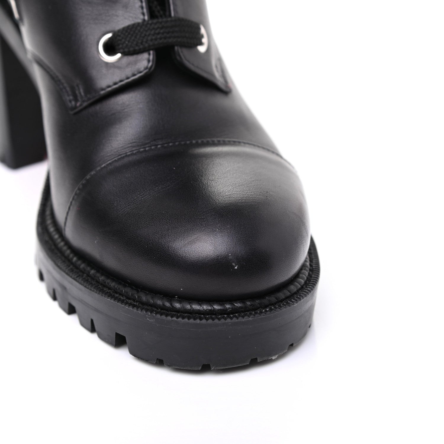 Christian Louboutin Calfskin Winter Spikes 70 Combat Boots 36 Black 9 of 11