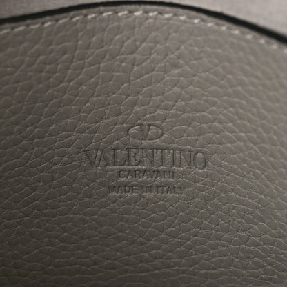 Valentino Garavani Pebbled Calfskin Medium Rockstud Flip Lock Crossbody Bag Pastel Grey 6 of 8