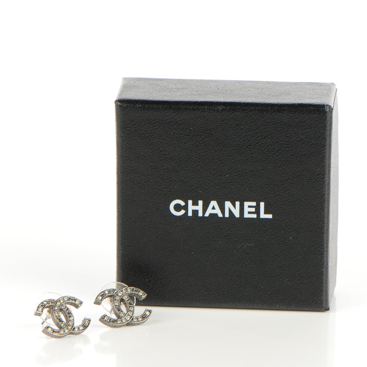 Crystal CC Earrings Silver