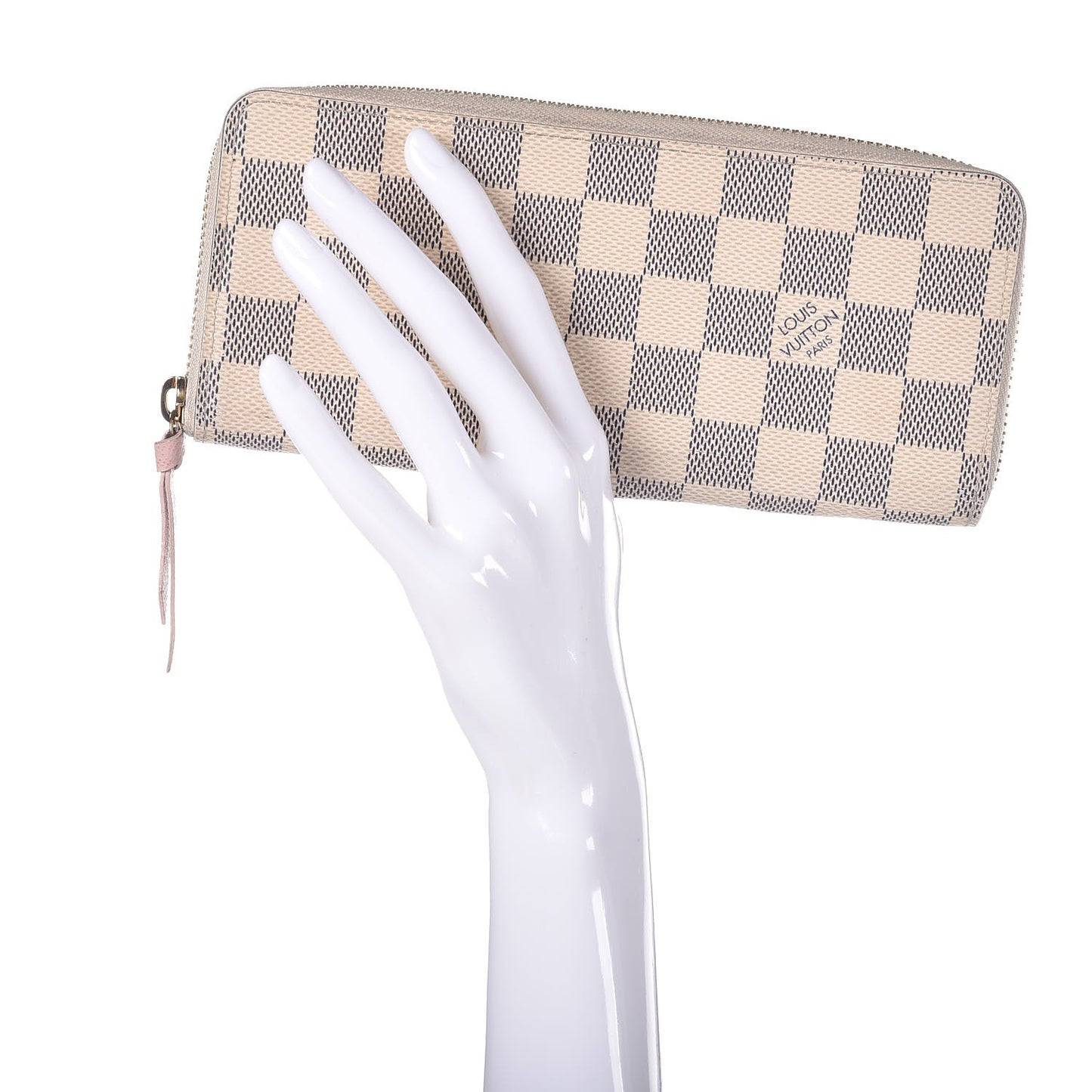 Damier Azur Clemence Wallet Rose Ballerine