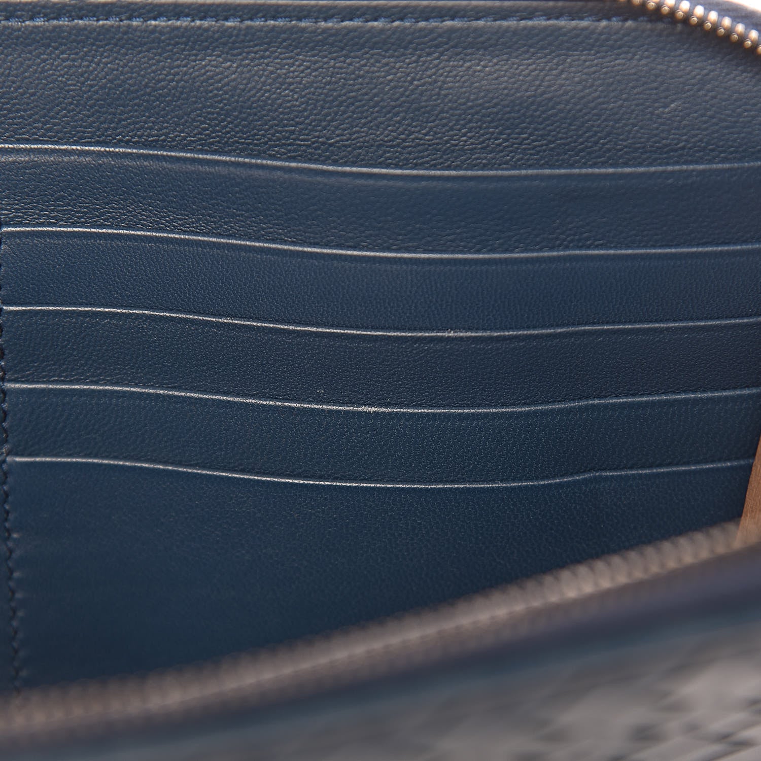 Bottega Veneta Nappa Intrecciato Flat Zip Pouch Denim 6 of 8