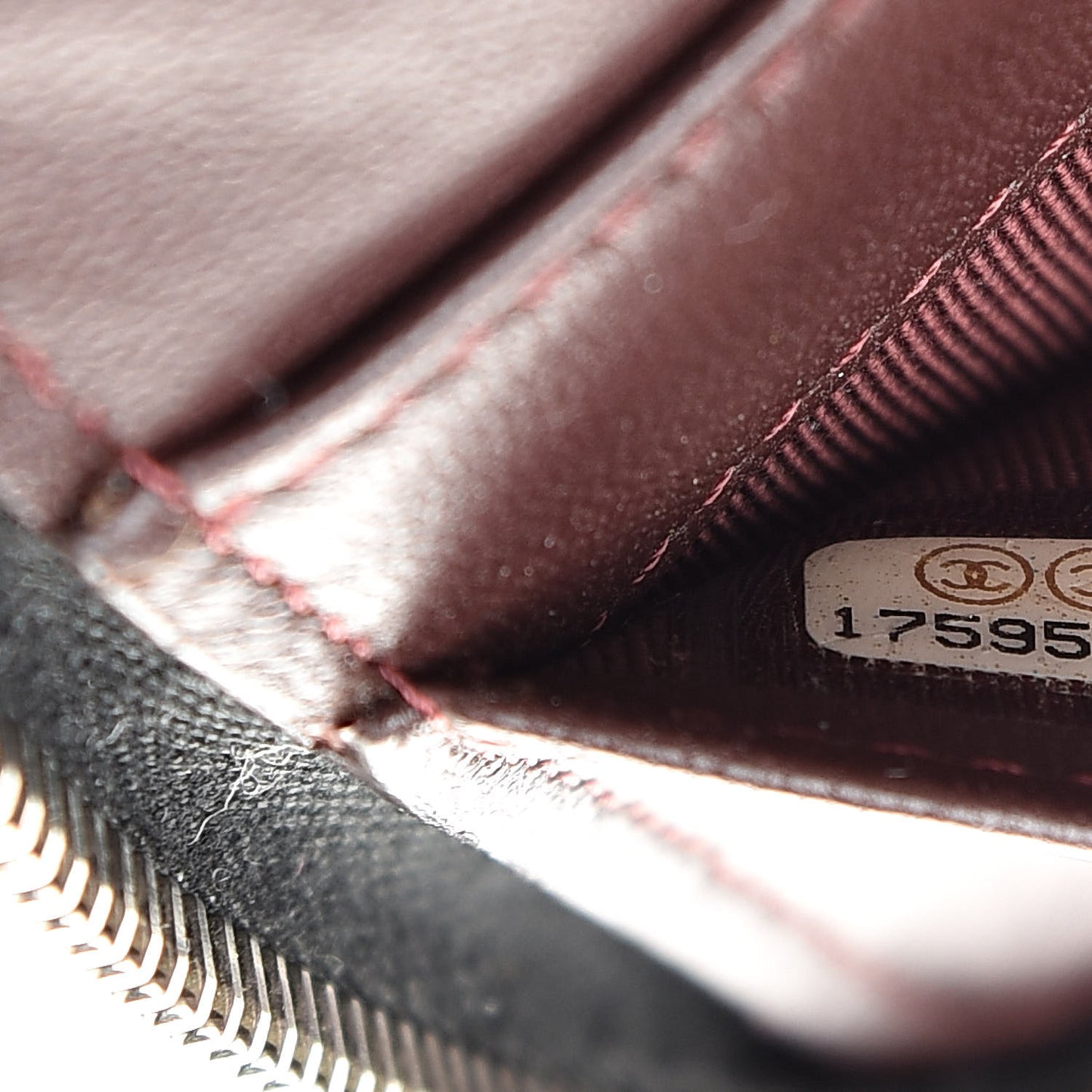 Lambskin Quilted Large Zip Around Organizer Wallet Black