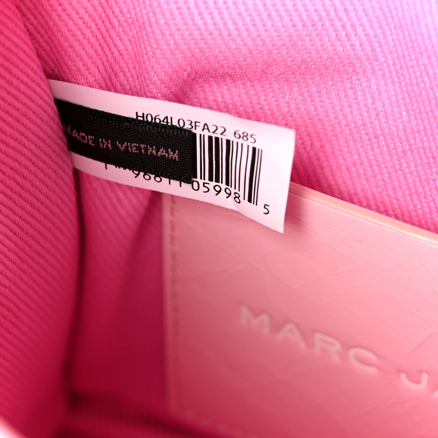 Shiny Crinkled Calfskin Mini The Tote Bag Pink