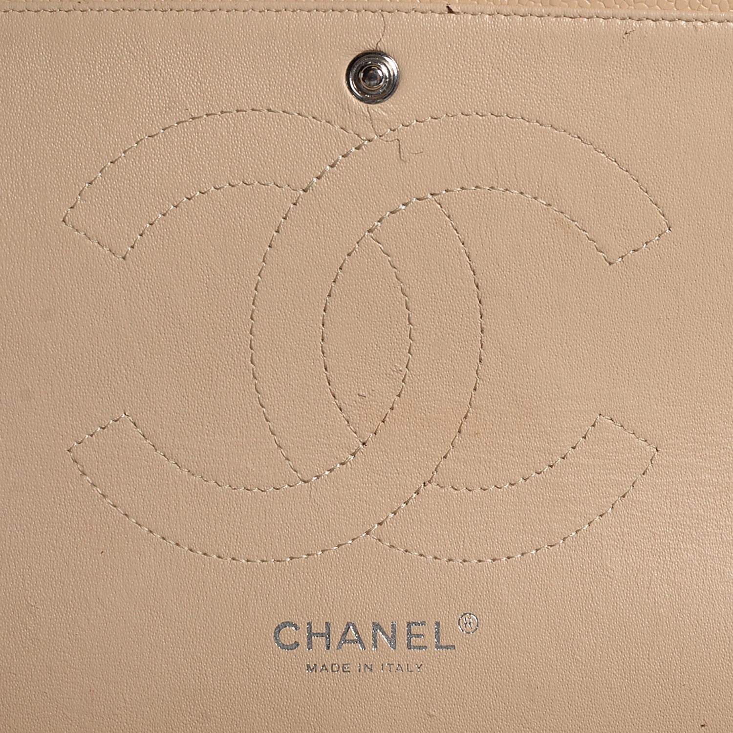 Chanel Caviar Quilted Jumbo Double Flap Beige 7 of 9
