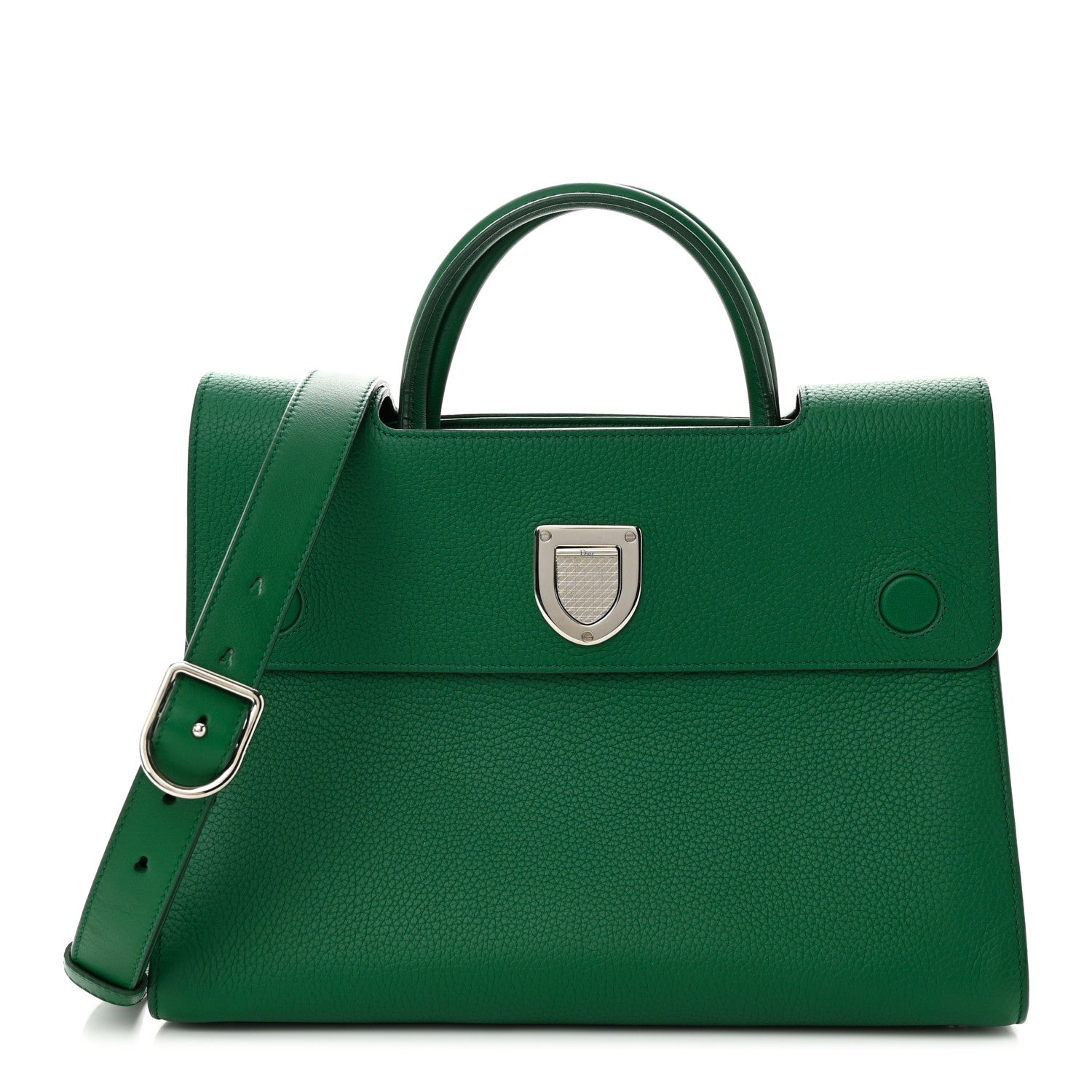 Christian Dior Grained Calfskin Diorever Flap Green 1 of 15