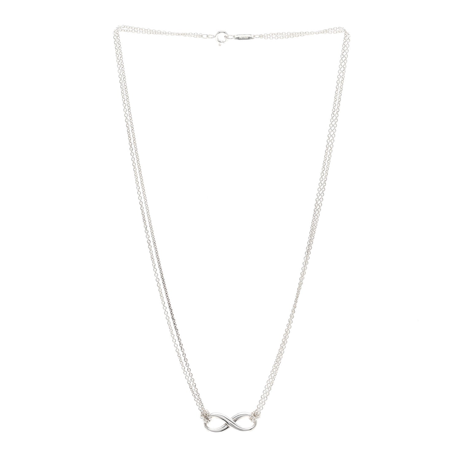 Tiffany Sterling Silver Infinity Pendant Necklace 3 of 4