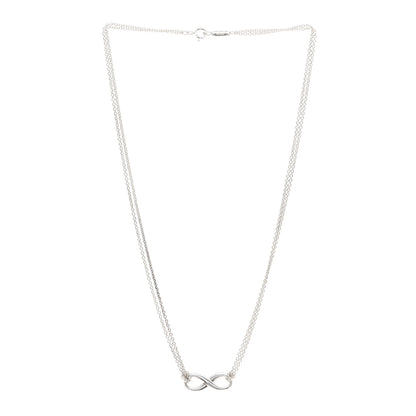 Tiffany Sterling Silver Infinity Pendant Necklace 3 of 4