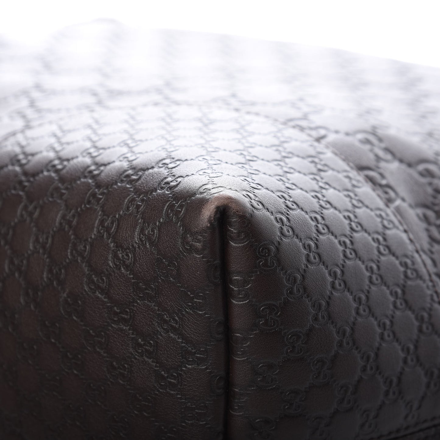 Guccissima Large Bree Foldover Tote Chocolate