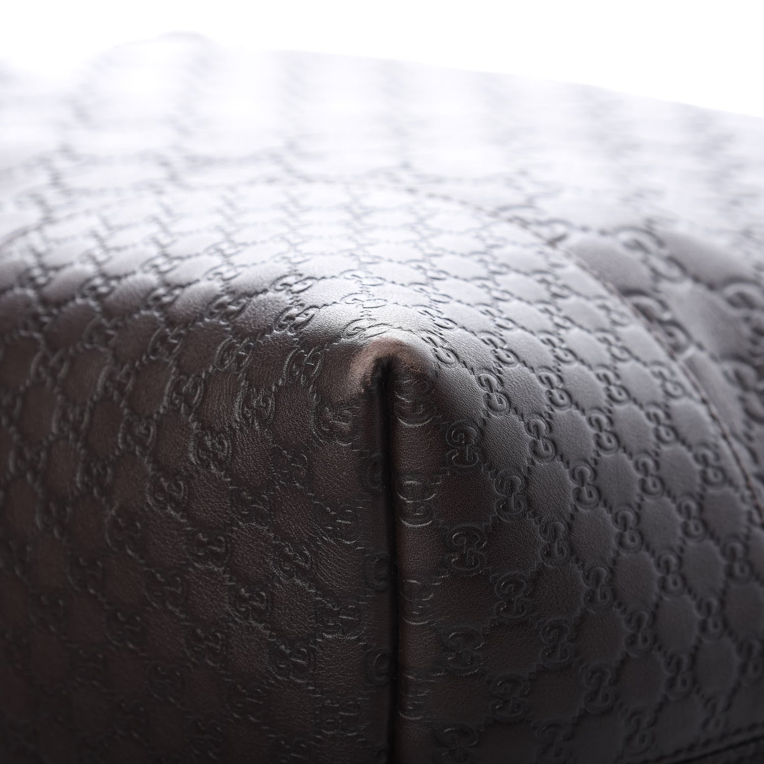 Gucci Guccissima Large Bree Foldover Tote Chocolate 9 of 13