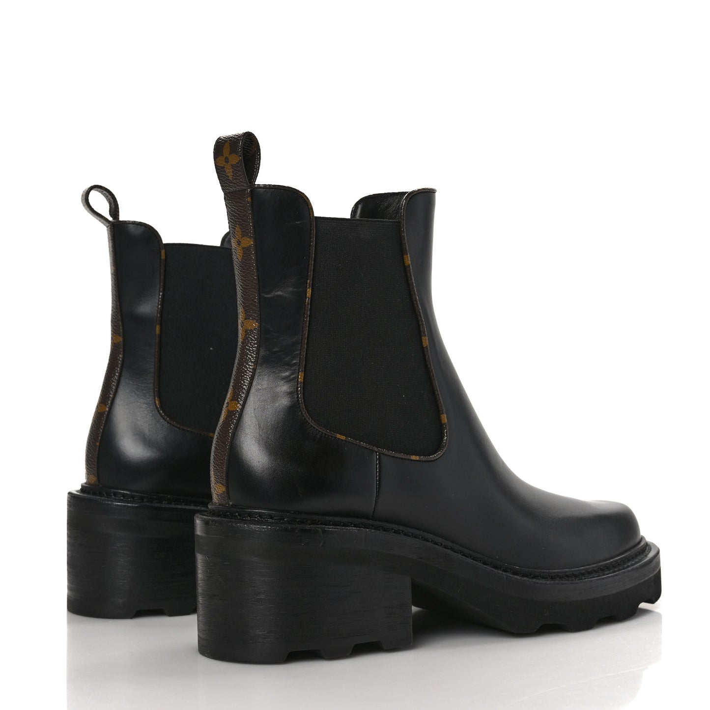 Calfskin Monogram Beaubourg Ankle Boots 40.5 Black