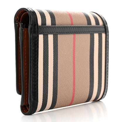 Burberry E-Canvas Icon Stripe Small Folding Wallet Archive Beige 3 of 14