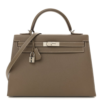 Hermes Epsom Kelly Sellier 32 Etoupe 1 of 17