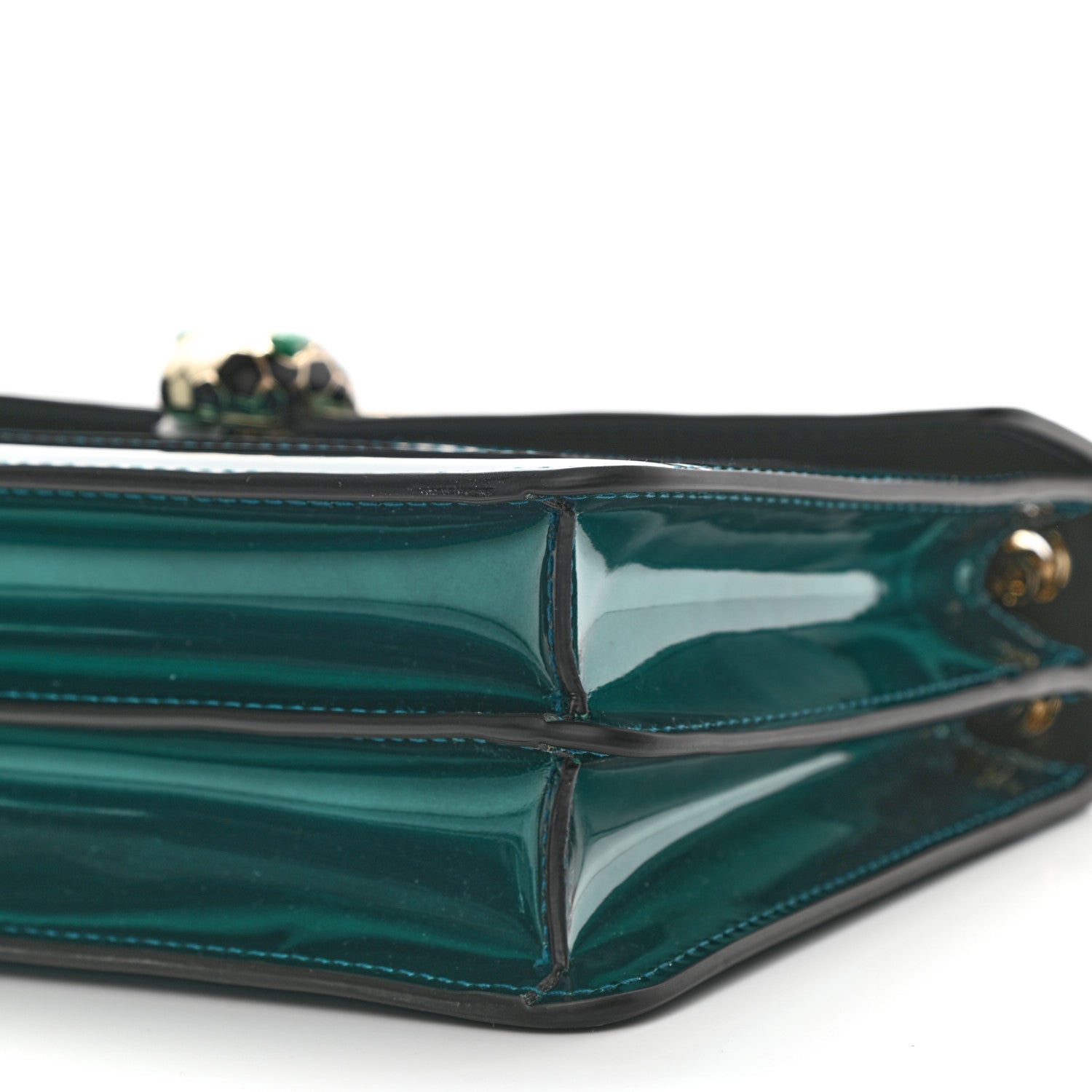 Bulgari Metallic Calfskin Serpenti Forever Shoulder Bag Green 10 of 10