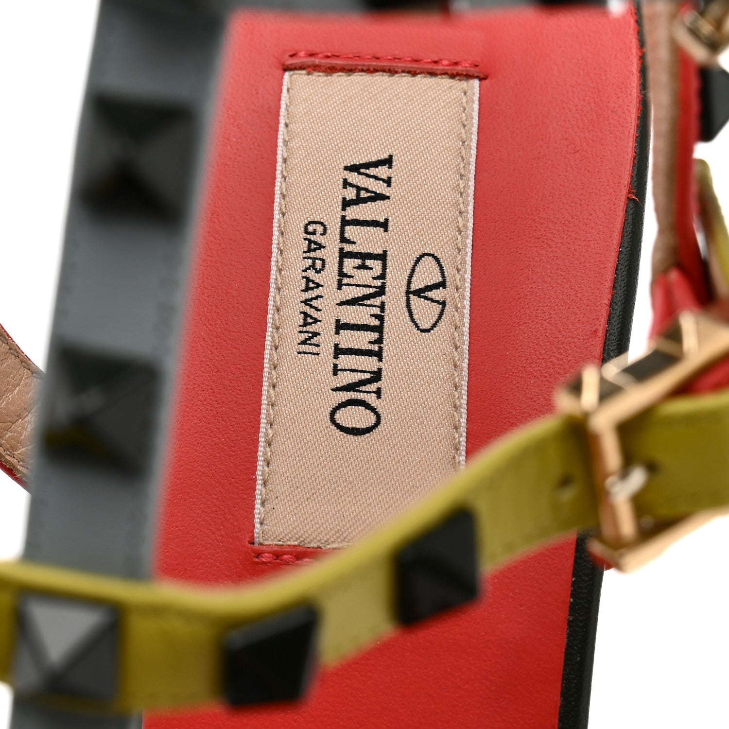 Valentino Garavani Calfskin Rockstud 90mm City Sandals 39 Coral Sky Army 8 of 10