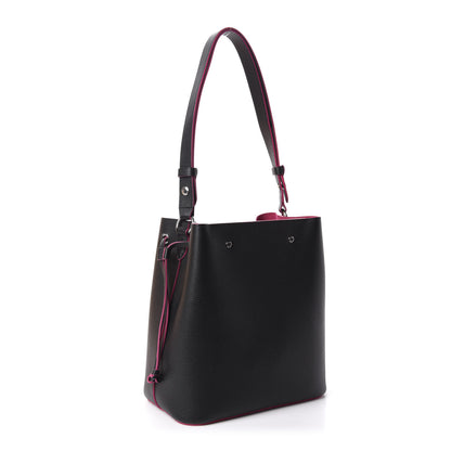 Louis Vuitton Calfskin Lockme Bucket Black 3 of 11