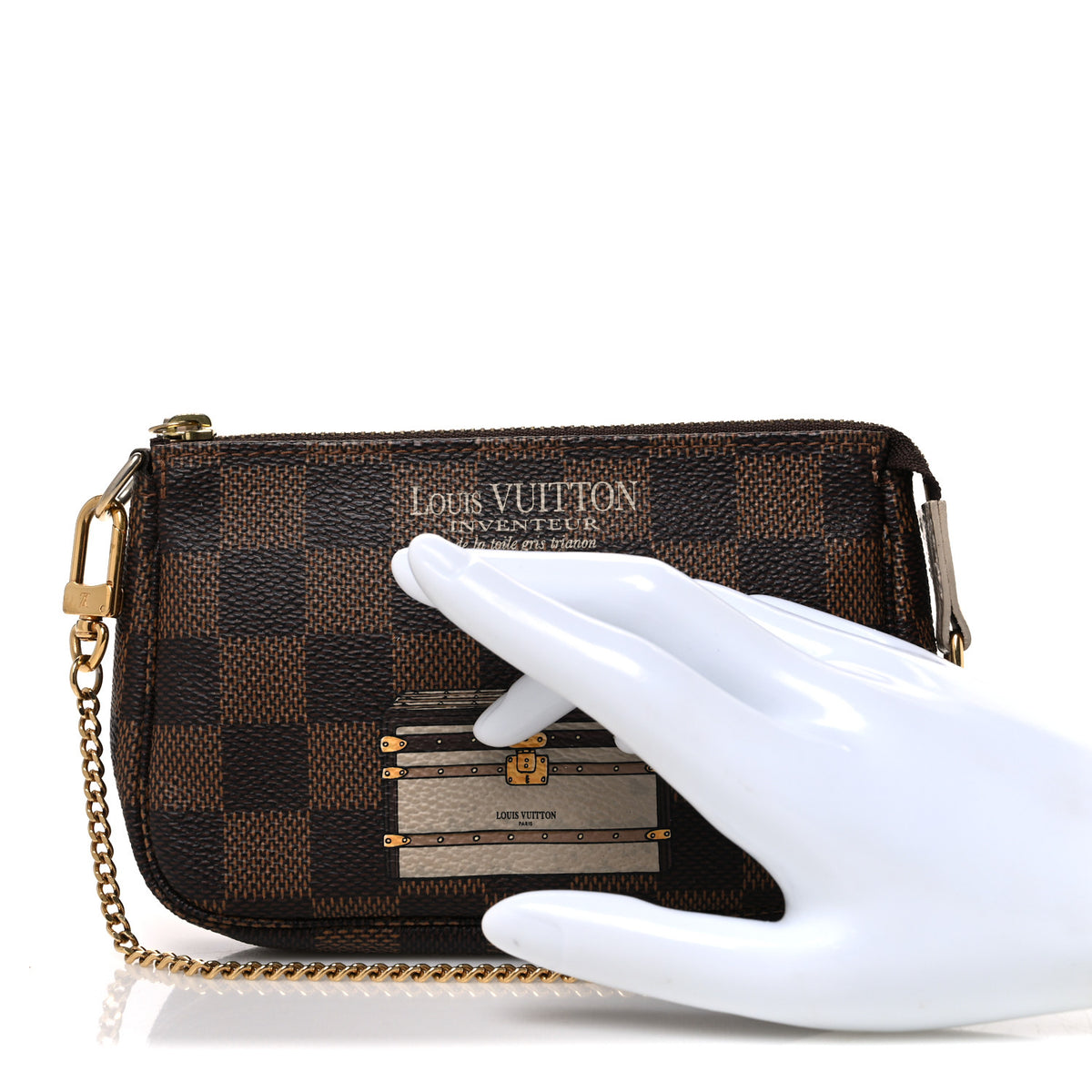 Damier Ebene Trunks and Locks Mini Pochette Accessories