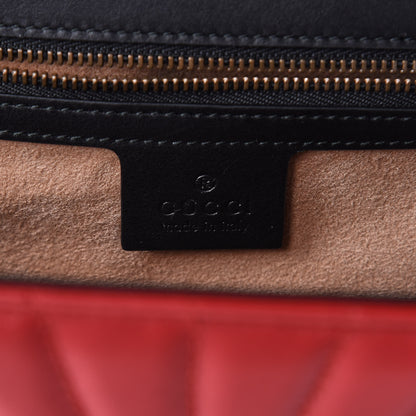Gucci Calfskin Bamboo Trapuntata Queen Margaret Top Handle Bag Blue Agata Hibiscus Red Mystic White Sugar Pink 6 of 11