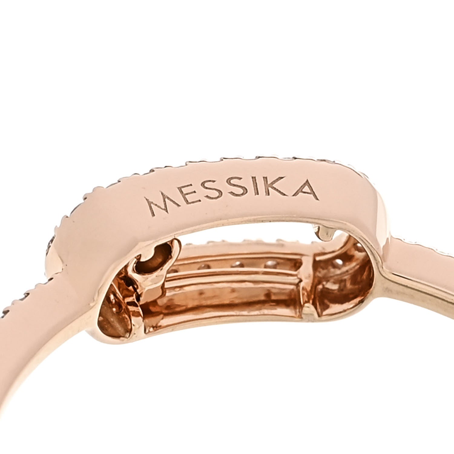 Messika 18K Rose Gold Diamond Move Uno Pave Ring 58 8.5 4 of 4