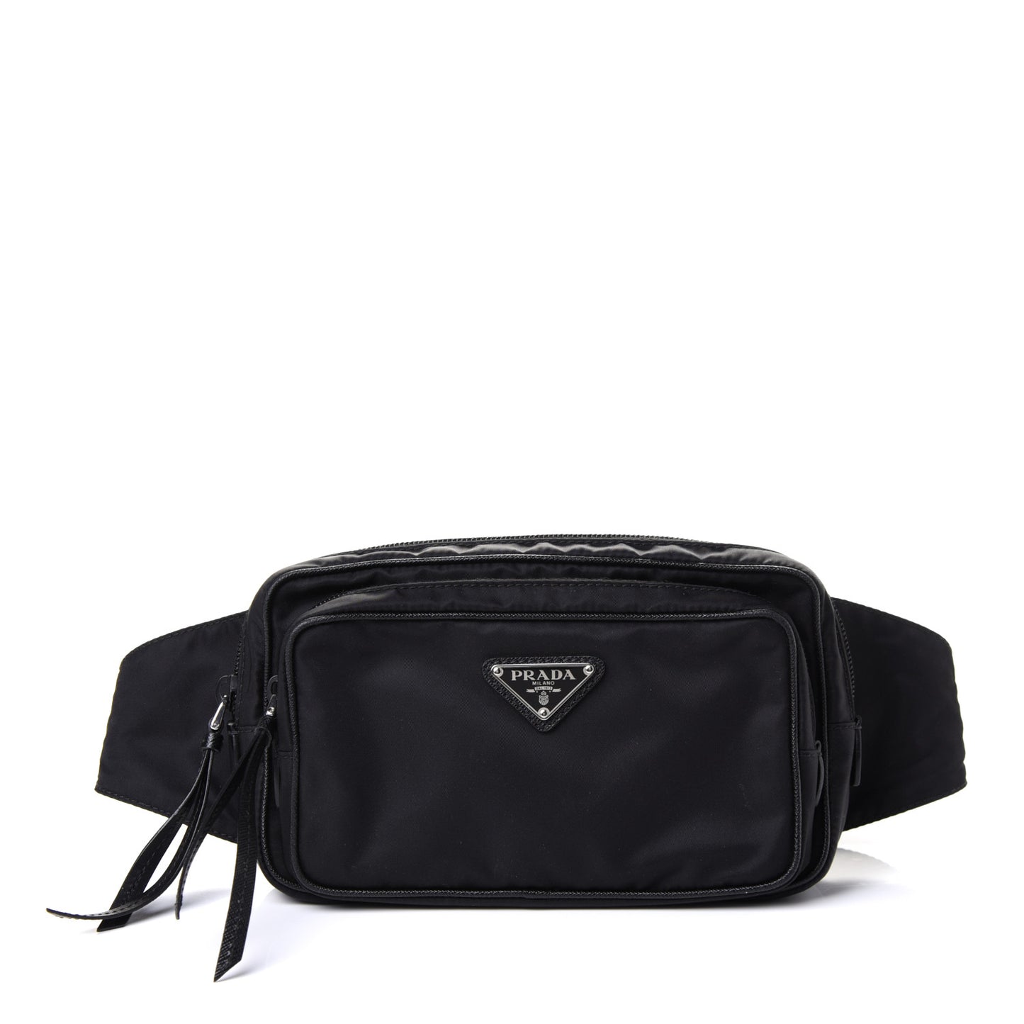 Tessuto Nylon Saffiano Belt Bag Black