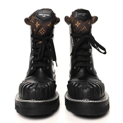 Louis Vuitton Calfskin Monogram Nylon LV Beaubourg Ankle Boots 40.5 Black 3 of 8