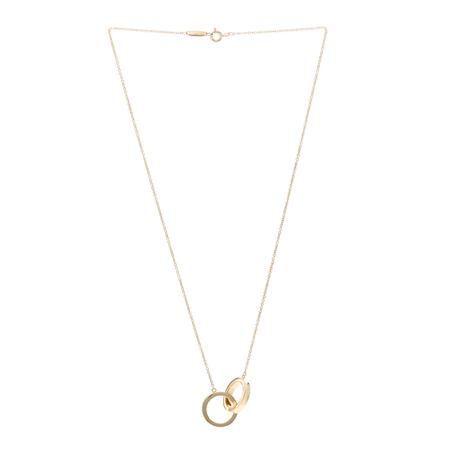 18K Yellow Gold 1837 Interlocking Circles Pendant Necklace