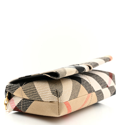 Burberry Jacquard Check Soft Snip Mini Chain Bag Sand 4 of 10