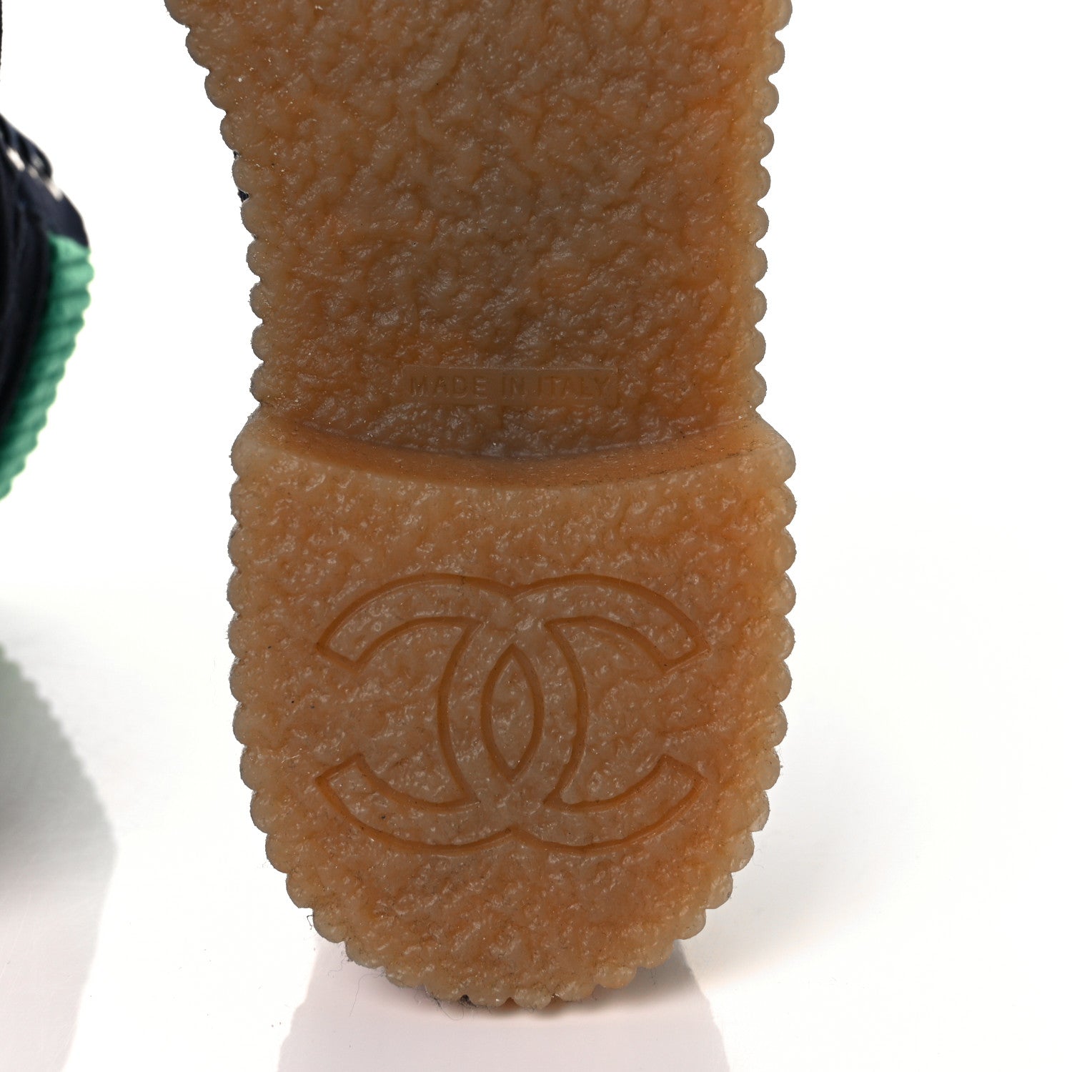 Chanel Suede Calfskin Velvet Quilted CC Combat Boots 40 Navy Green Black 6 of 6