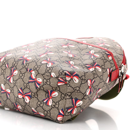 Gucci GG Supreme Monogram Sylvie Bow Print Childrens Backpack Red 10 of 10
