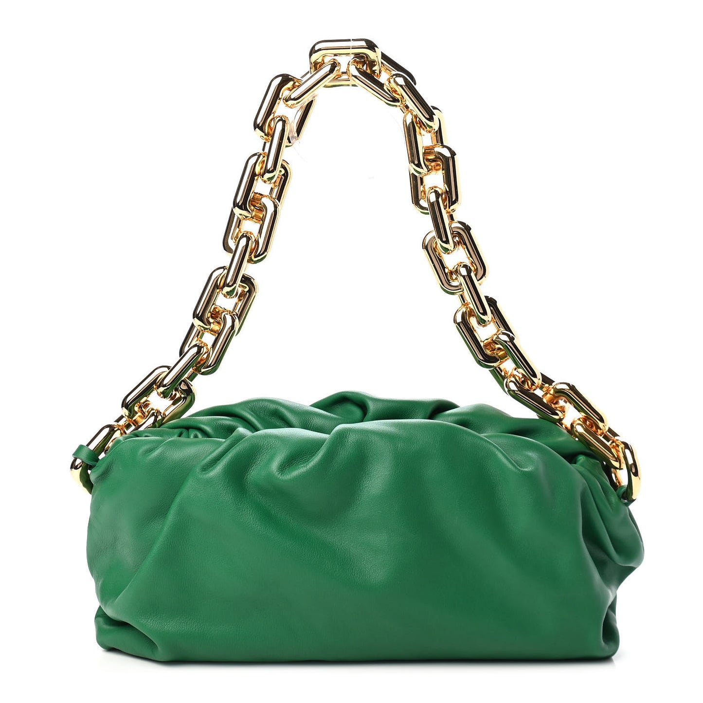 Calfskin The Pouch Chain Racing Green