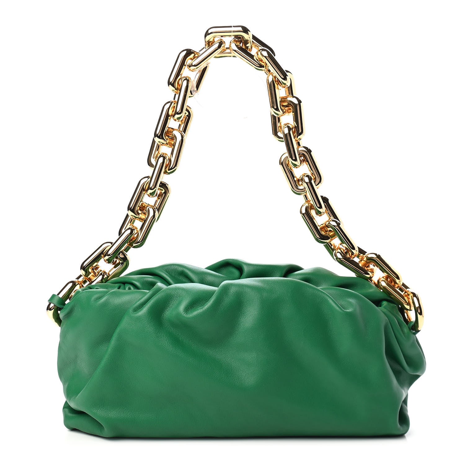 Bottega Veneta Calfskin The Pouch Chain Racing Green 1 of 8