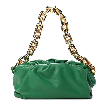 Bottega Veneta Calfskin The Pouch Chain Racing Green 1 of 8