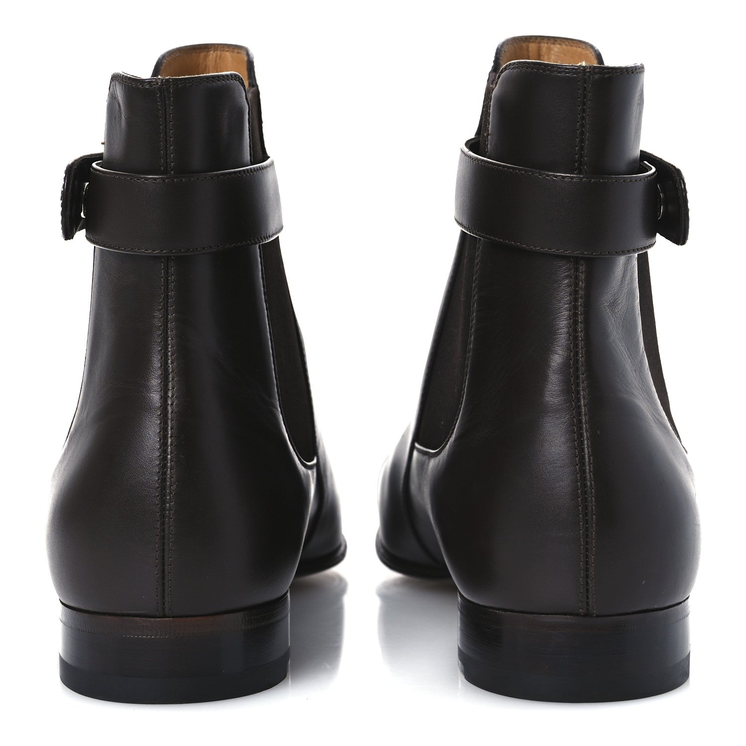 Gucci Calfskin Mens Blondie Chelsea Ankle Boots 10 Cocoa 6 of 18