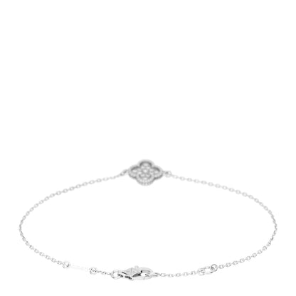 Van Cleef & Arpels 18K White Gold Diamond Sweet Alhambra Bracelet 2 of 3