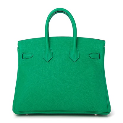 Hermes Togo Verso Birkin 25 Menthe Vert Bosphore 4 of 35
