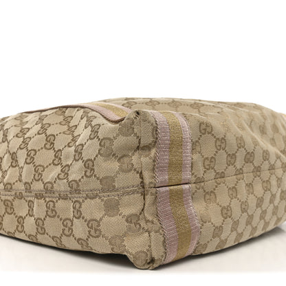 Gucci GG Monogram Medium Web Handle Vertical Tote Pink Gold 9 of 10