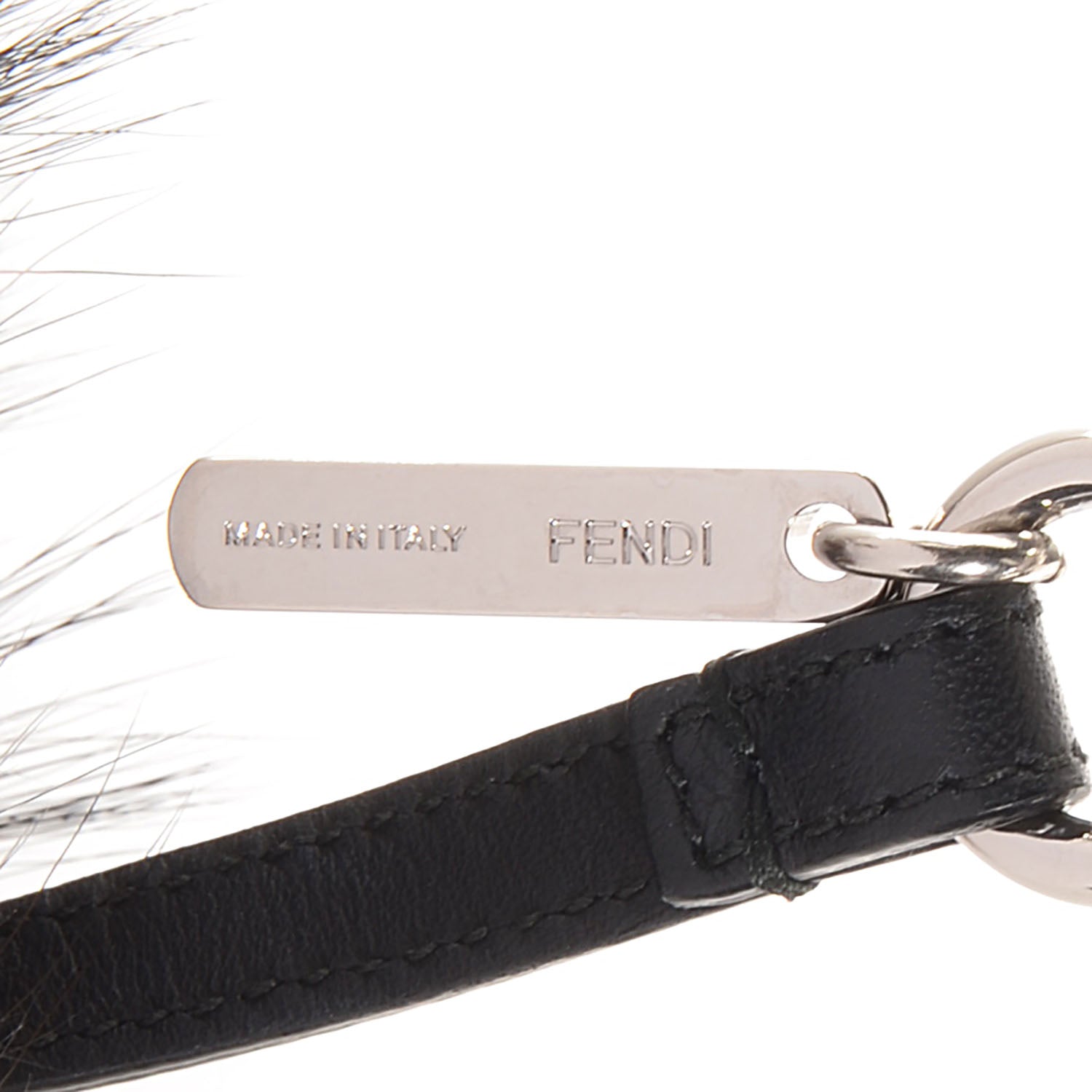Fendi Fox Mink Rabbit Fur Vitello Flamingo Archy Monster Bag Bug Charm Cipria Multicolor Black 3 of 5