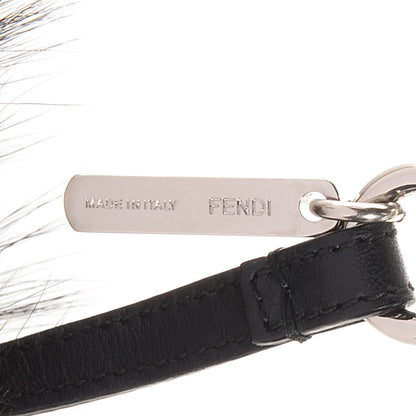 Fendi Fox Mink Rabbit Fur Vitello Flamingo Archy Monster Bag Bug Charm Cipria Multicolor Black 3 of 5