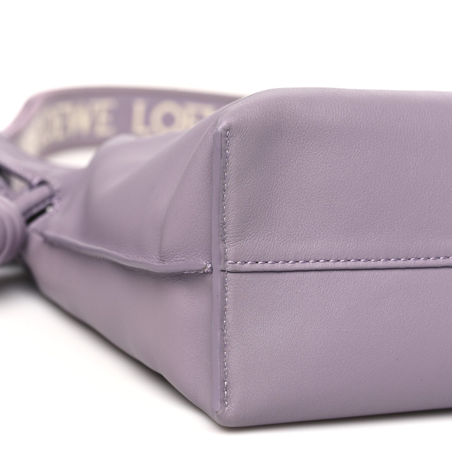 Calfskin Monochrome Flamenco Knot Clutch Pale Aubergine Glaze