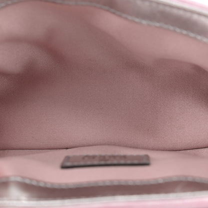 Gucci Iridescent Nappa Chevron Matelasse Super Mini GG Marmont Shoulder Bag Iridescent Escape Pink 5 of 11
