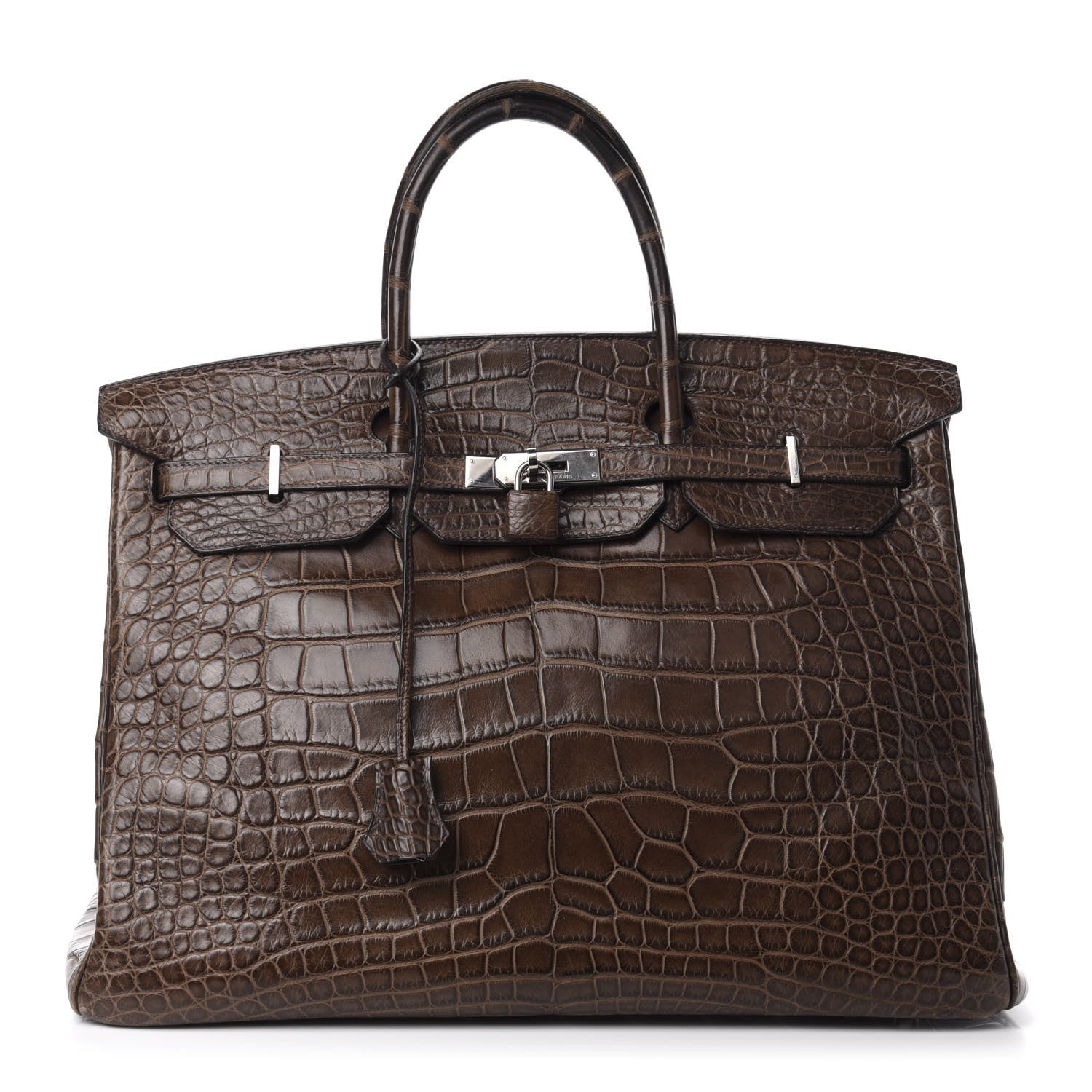 Hermes Matte Alligator Birkin 40 Chocolate 1 of 35