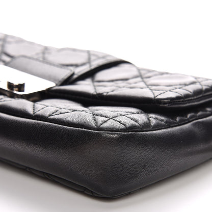 Christian Dior Lambskin Cannage New Lock Pouch Black 9 of 9