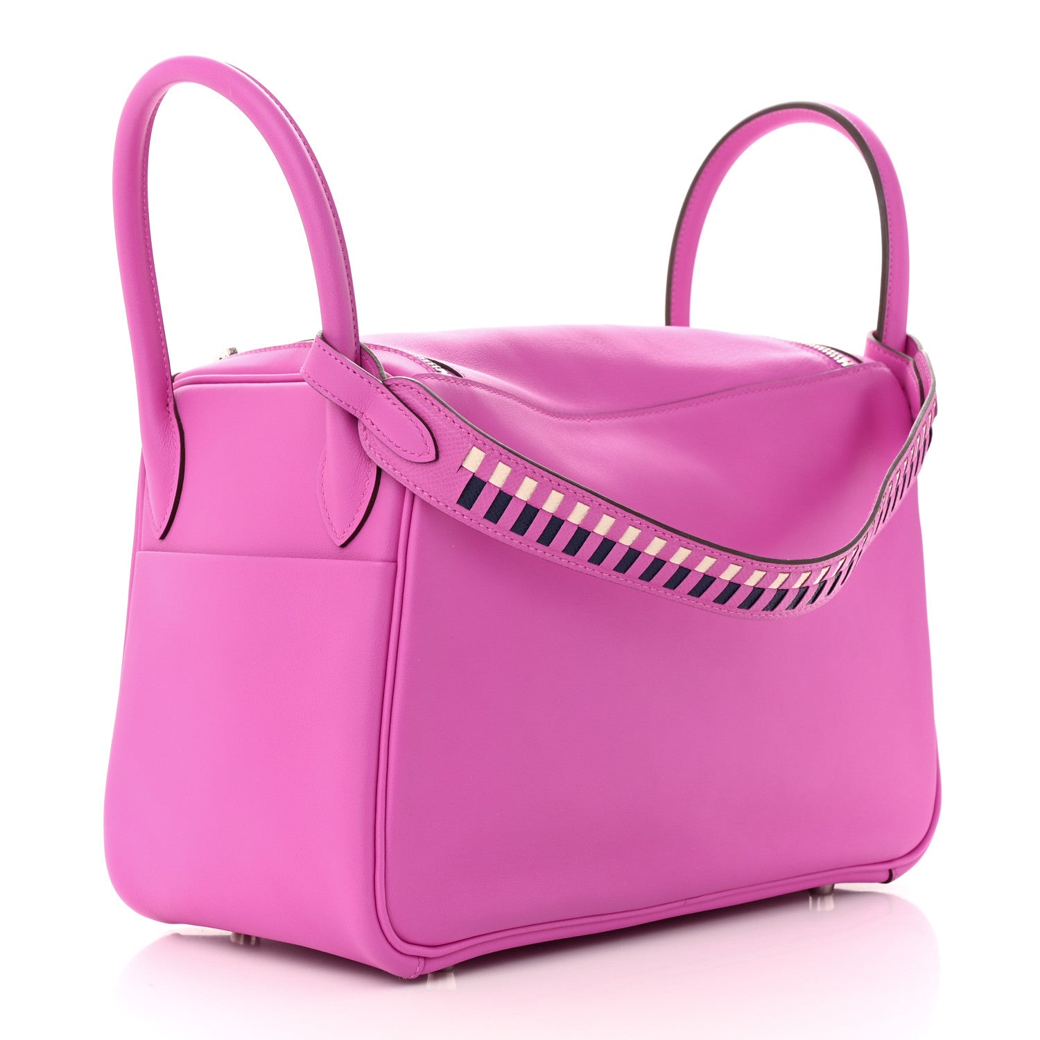 Hermes Swift Epsom Lindy 30 Tressage De Cuir Magnolia Bleu Saphir Craie 3 of 11