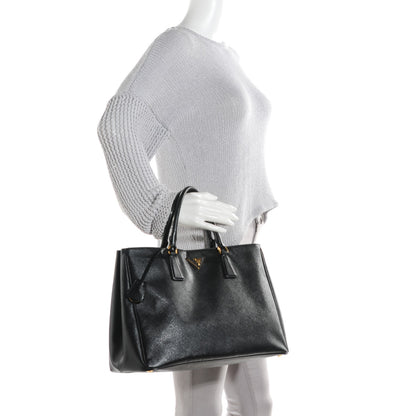 Prada Saffiano Lux Medium Tote Nero Black 2 of 9