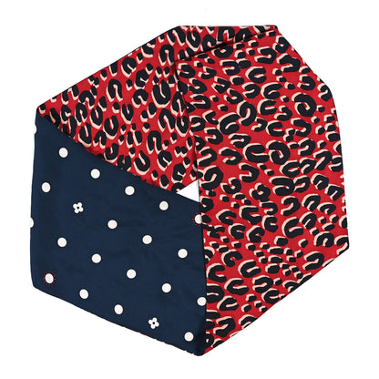 Louis Vuitton Silk Leopard Snood Scarf Red 1 of 3
