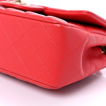 Chanel Lambskin Quilted Mini Rectangular Flap Red 9 of 9