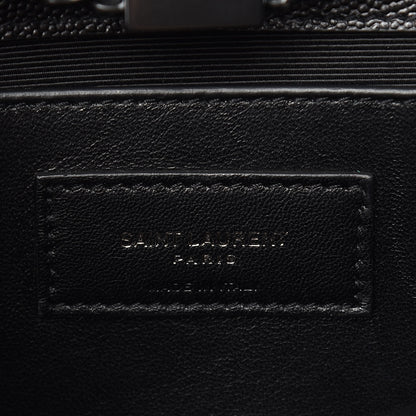 Saint Laurent Grain De Poudre Medium Classic Monogram Kate Satchel Black 6 of 10