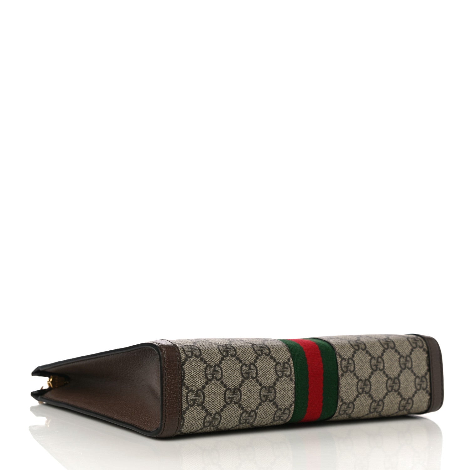 Gucci GG Supreme Monogram Web Ophidia Pouch Brown 4 of 14